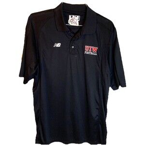 UIW Incarnate Word Cardinals Football New Balance Black Golf Polo Shirt Men's L